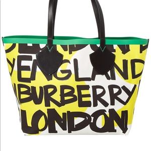 Burberry Graffiti Print Tote
